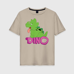Babydino – Женская футболка хлопок Oversize с принтом купить со скидкой в -16%