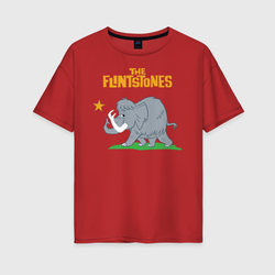 Elephant – Женская футболка хлопок Oversize с принтом купить со скидкой в -16%