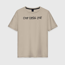 Camp Crystal Lake – Женская футболка хлопок Oversize с принтом купить со скидкой в -16%