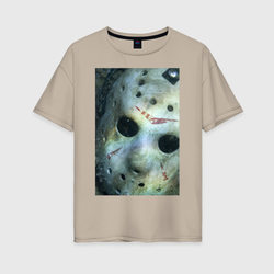 Friday The 13th Mask – Женская футболка хлопок Oversize с принтом купить со скидкой в -16%