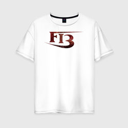 F13 – Женская футболка хлопок Oversize с принтом купить со скидкой в -16%