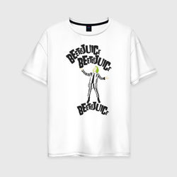 Beetlejuice – Женская футболка хлопок Oversize с принтом купить со скидкой в -16%