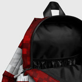Рюкзак с принтом Minecraft TNT Майнкрафт ТНТ для ребенка, вид на модели спереди №4. Цвет основы: белый