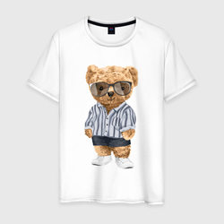 Модный плюшевый медведь – Мужская футболка хлопок с принтом купить со скидкой в -20%