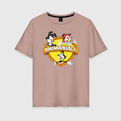 Animaniacs.Уорнер – Женская футболка хлопок Oversize с принтом купить со скидкой в -16%
