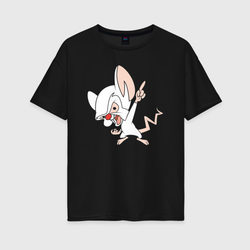 Брейн.Animaniacs – Женская футболка хлопок Oversize с принтом купить со скидкой в -16%