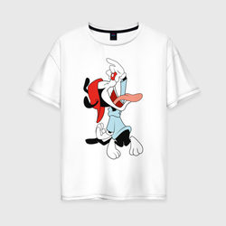 Вакко Уорнер.Animaniacs – Женская футболка хлопок Oversize с принтом купить со скидкой в -16%