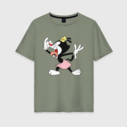 Дот Уорнер.Animaniacs – Женская футболка хлопок Oversize с принтом купить со скидкой в -16%