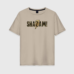 Шазам – Женская футболка хлопок Oversize с принтом купить со скидкой в -16%