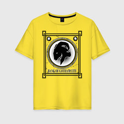 Bank Of Gotham City – Женская футболка хлопок Oversize с принтом купить со скидкой в -16%