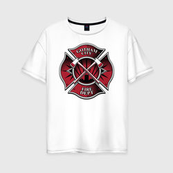 Gotham City Fire Dept – Женская футболка хлопок Oversize с принтом купить со скидкой в -16%