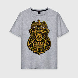 Gotham City Police – Женская футболка хлопок Oversize с принтом купить со скидкой в -16%