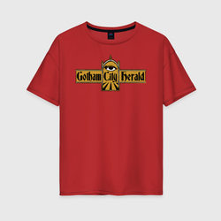 Gotham City Herald – Женская футболка хлопок Oversize с принтом купить со скидкой в -16%