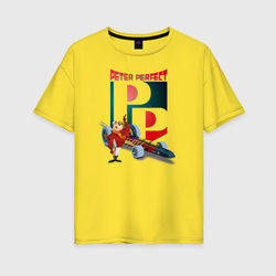 Peter Rerfect – Женская футболка хлопок Oversize с принтом купить со скидкой в -16%