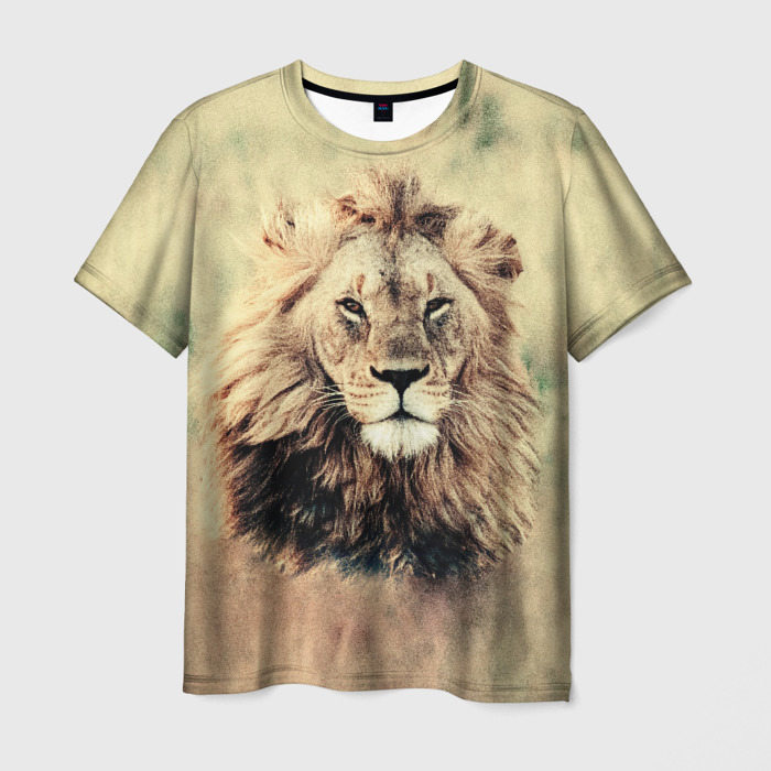 Мужская футболка с принтом Lion King, вид спереди №1