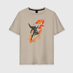 Молния Шазам – Женская футболка хлопок Oversize с принтом купить со скидкой в -16%
