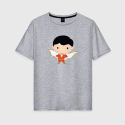 Маленький Шазам – Женская футболка хлопок Oversize с принтом купить со скидкой в -16%