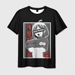 Ahegao waifu material – Мужская футболка 3D с принтом купить со скидкой в -26%