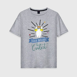 Ice Bear the Coolest – Женская футболка хлопок Oversize с принтом купить со скидкой в -16%