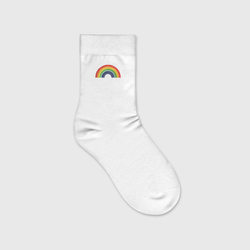 Радуга – Детские носки с вышивкой с принтом купить