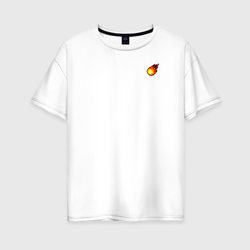 Метеорит на груди 2D 8 бит – Женская футболка хлопок Oversize с принтом купить со скидкой в -16%