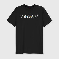 VEGAN – Мужская футболка хлопок Slim с принтом купить