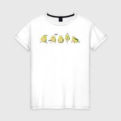 Спортивные авокадо  – Женская футболка хлопок с принтом купить со скидкой в -20%