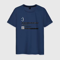 Синий экран – Мужская футболка хлопок с принтом купить со скидкой в -20%