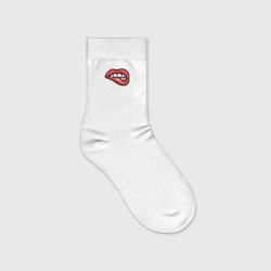Губы – Детские носки с вышивкой с принтом купить