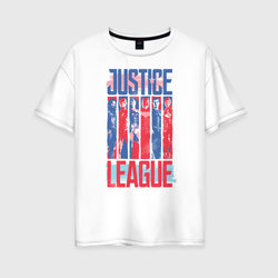 Justice League – Женская футболка хлопок Oversize с принтом купить со скидкой в -16%