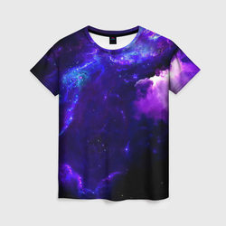 Космическое небо – Женская футболка 3D с принтом купить со скидкой в -26%