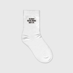 Shut up – Детские носки с вышивкой с принтом купить