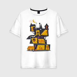 Скуби-Ду Хэллоуин – Женская футболка хлопок Oversize с принтом купить со скидкой в -16%