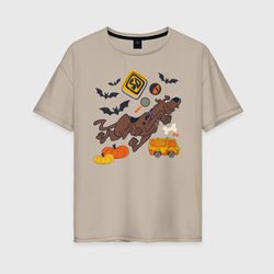 Скуби-Ду Хэллоуин – Женская футболка хлопок Oversize с принтом купить со скидкой в -16%