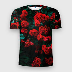 Розы – Мужская футболка 3D Slim с принтом купить со скидкой в -11%