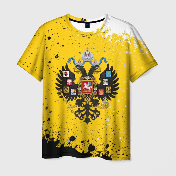 Мужская футболка с принтом Российская Империя, вид спереди №1