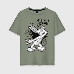 Багз Банни – Женская футболка хлопок Oversize с принтом купить со скидкой в -16%