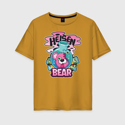 Медведь – Женская футболка хлопок Oversize с принтом купить со скидкой в -16%