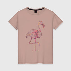 Узорчатый фламинго – Женская футболка хлопок с принтом купить со скидкой в -20%