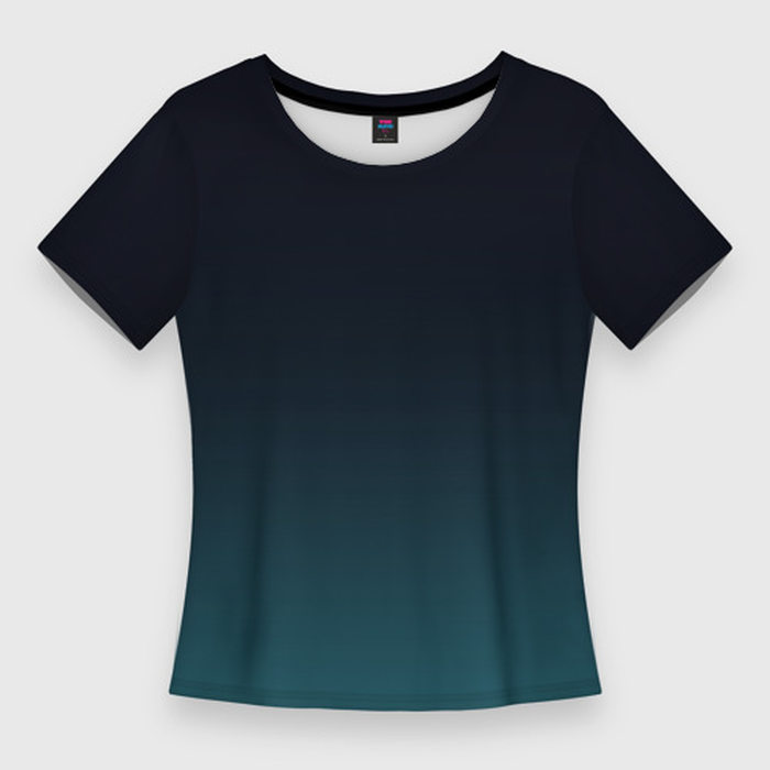 Женская приталенная футболка с принтом GRADIENT, вид спереди №1