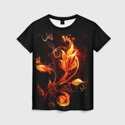 Огненный цветок – Женская футболка 3D с принтом купить со скидкой в -23%