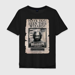 Have you seen this Wizard? – Мужская футболка хлопок Oversize с принтом купить со скидкой в -16%