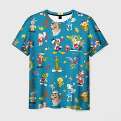 Looney Tunes Christmas – Мужская футболка 3D с принтом купить со скидкой в -26%