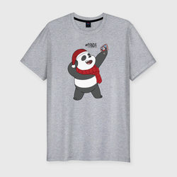 Panda – Мужская футболка хлопок Slim с принтом купить