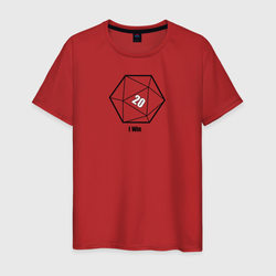 Кубик - i win - dungeon & dragons – Мужская футболка хлопок с принтом купить со скидкой в -20%
