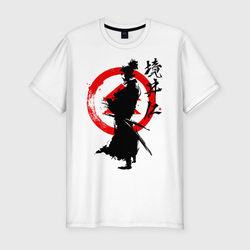 Ghost of Tsushima – Мужская футболка хлопок Slim с принтом купить