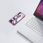 Чехол для Xiaomi Redmi Note 8T с принтом Genshin Impact: Кэ Цин для любого человека, вид спереди №5. Цвет основы: красный