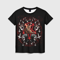 Satanic Cat – Женская футболка 3D с принтом купить со скидкой в -26%