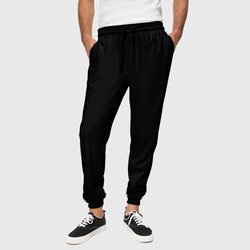 Просто черный цвет – Мужские брюки 3D с принтом купить