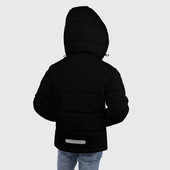 Куртка с принтом Просто черный цвет для любого человека, вид сзади №2. Цвет основы: черный